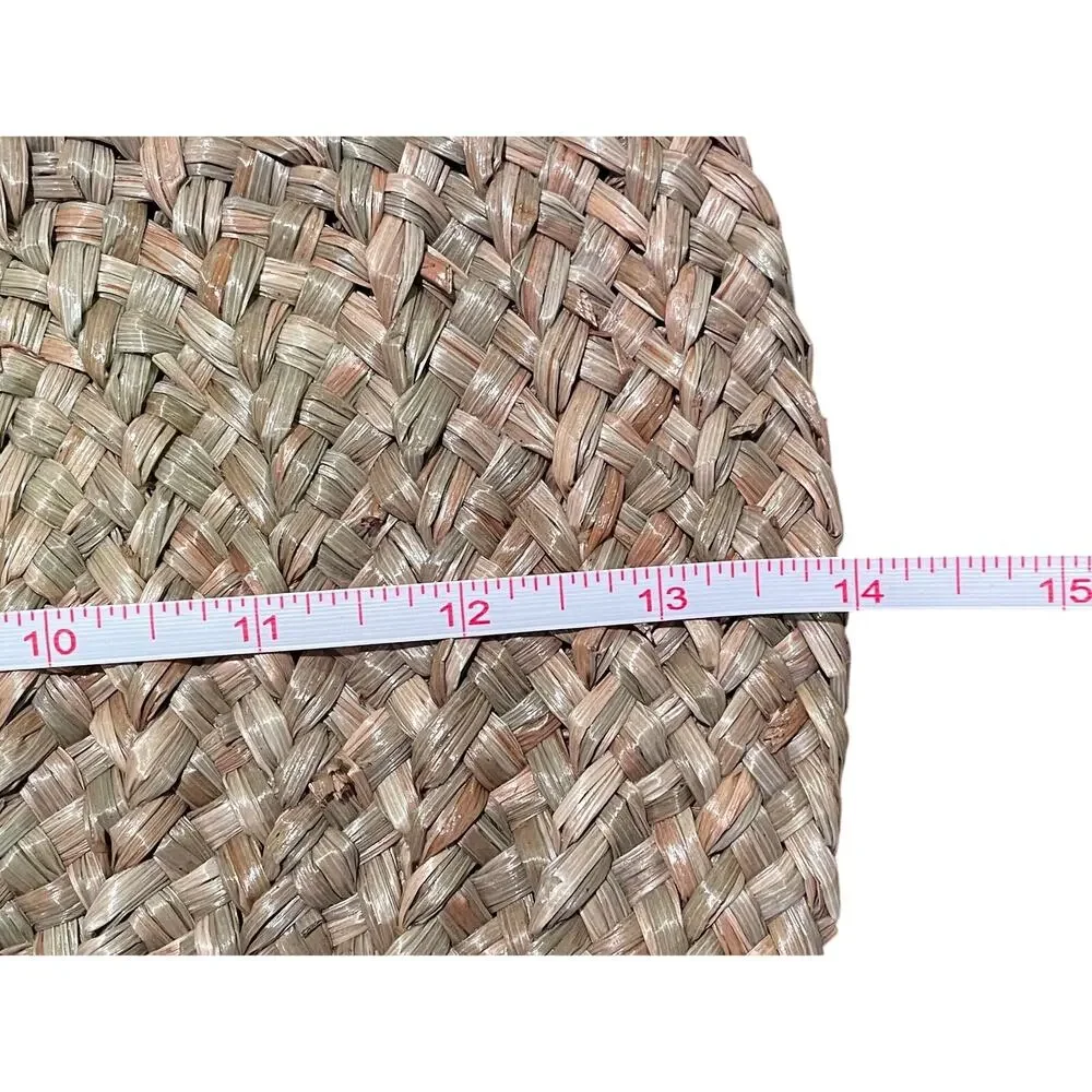 Large Natural Fiber Round Braided Placemats, Set of 4